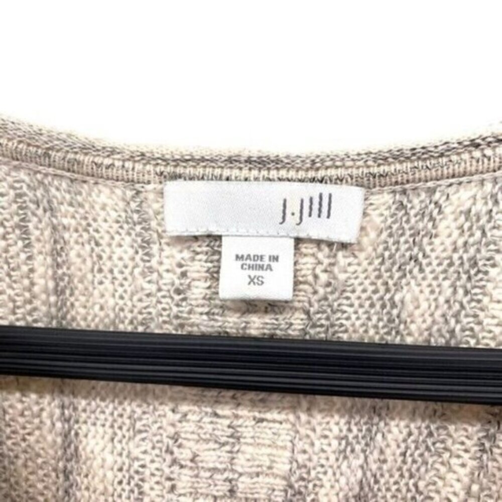 J. Jill Womens Marled Fisherman Knit Sweater Button Back - Picture 6 of 13